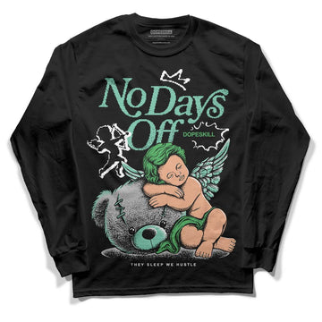 Jordan 1 High OG Green Glow DopeSkill Long Sleeve T-Shirt New No Days Off Graphic Streetwear - Black