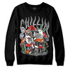 Grey Sneakers DopeSkill Sweatshirt Chillin Graphic Streetwear  - Black 