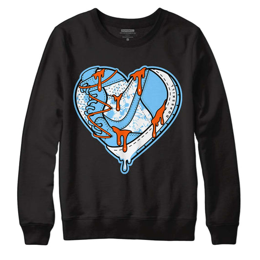 Dunk Low Futura University Blue DopeSkill Sweatshirt Heart Jordan 1 Graphic Streetwear - Black