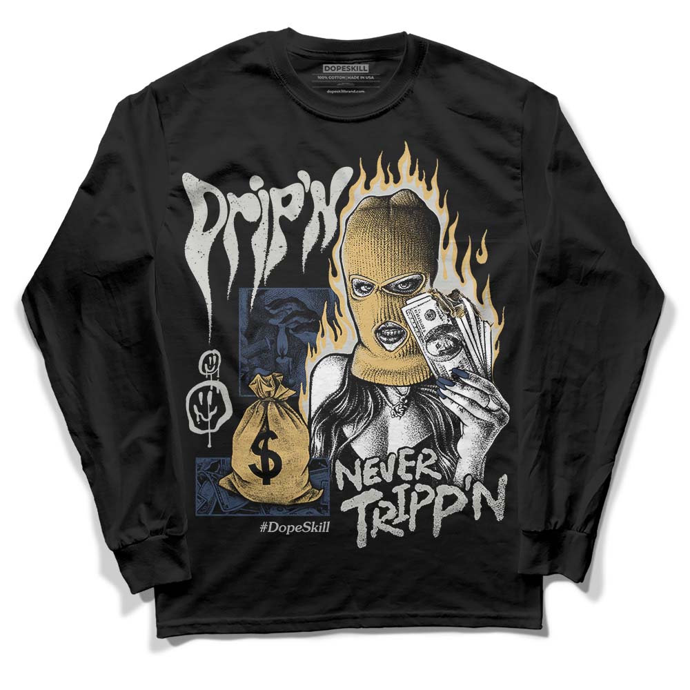 A Ma Maniere x Jordan 5 Dawn “Photon Dust” DopeSkill Long Sleeve T-Shirt Drip'n Never Tripp'n Graphic Streetwear - Black