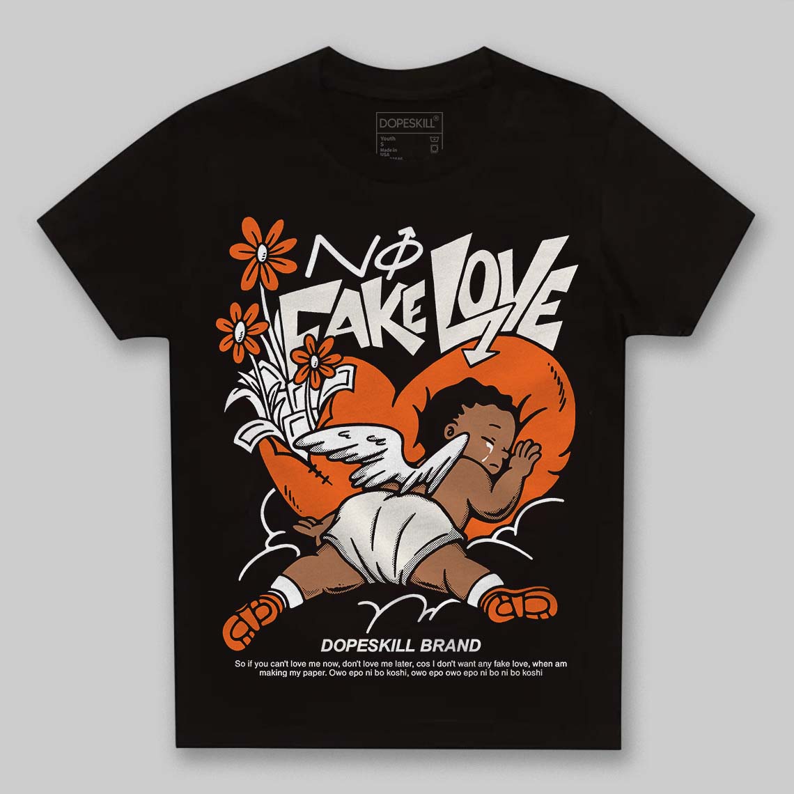 Jordan 1 Retro High OG Shattered Backboard (2025) DopeSkill Toddler Kids T-shirt No Fake Love Graphic Streetwear - Black