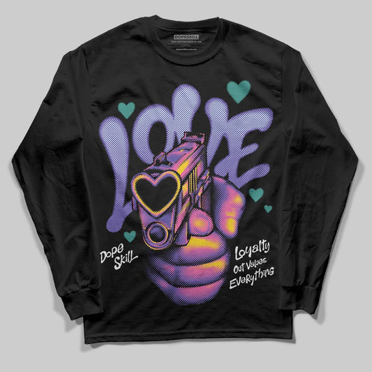 Jordan 5 OG “Grape” DopeSkill Long Sleeve T-Shirt Love Shot Graphic Streetwear - Black