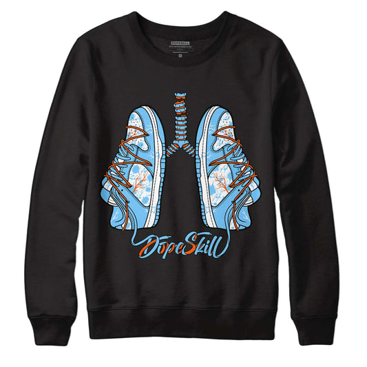 Dunk Low Futura University Blue DopeSkill Sweatshirt Breathe Graphic Streetwear - Black