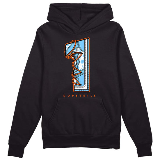 Dunk Low Futura University Blue DopeSkill Hoodie Sweatshirt No.1 Graphic Streetwear - Black