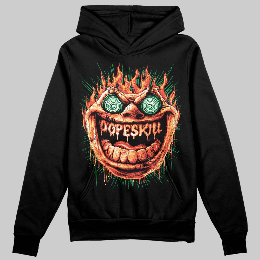 Black and White Sneakers DopeSkill Hoodie Sweatshirt Hellfire Graphic Streetwear - Black