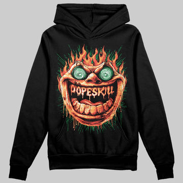 Black and White Sneakers DopeSkill Hoodie Sweatshirt Hellfire Graphic Streetwear - Black