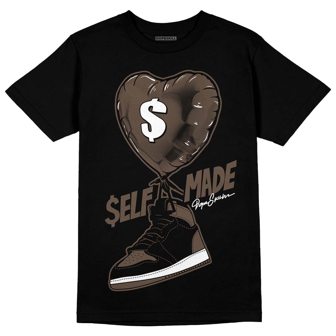 Jordan 1 Retro High OG Palomino DopeSkill T-Shirt Self Made Graphic Streetwear - Black