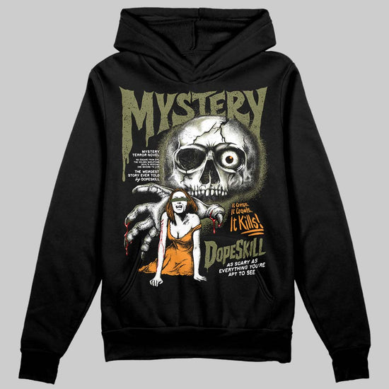 Olive Sneakers DopeSkill Hoodie Sweatshirt Mystery Ghostly Grasp Graphic Streetwear - Black