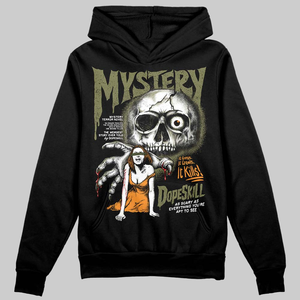 Olive Sneakers DopeSkill Hoodie Sweatshirt Mystery Ghostly Grasp Graphic Streetwear - Black