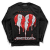 Jordan 2 Retro "Black Cement" DopeSkill Long Sleeve T-Shirt Juneteenth Heart Graphic Streetwear - Black