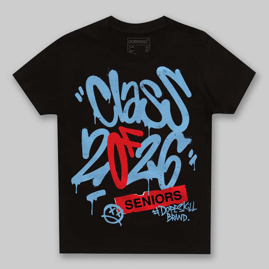 University Blue Sneakers DopeSkill Toddler Kids T-shirt Class of 2026 Graphic Streetwear - Black