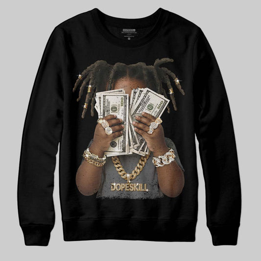 Jordan 4 “Black Cat” (2025) DopeSkill Sweatshirt Rich Youth Graphic Streetwear - Black