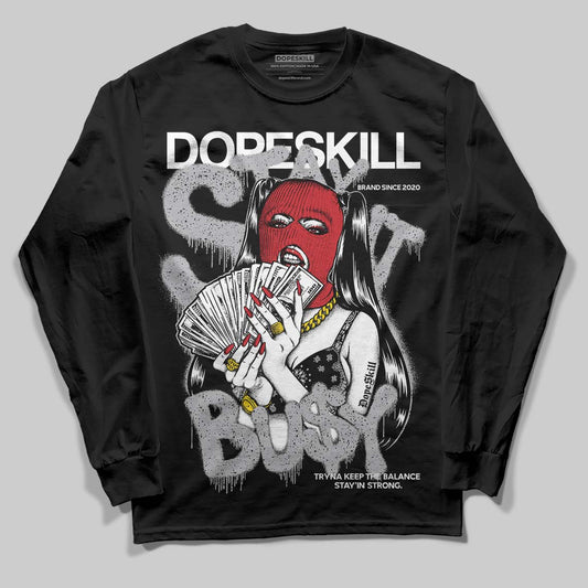 Jordan 4 OG “White Cement” DopeSkill Long Sleeve T-Shirt Stay It Busy Graphic Streetwear - Black