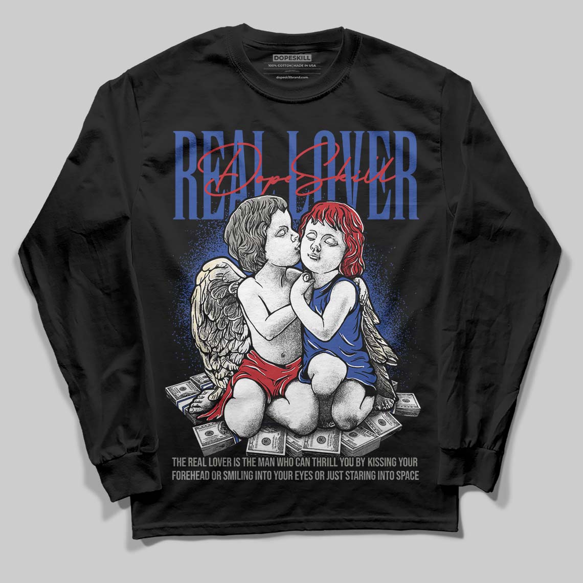 Jordan 4 “Rare Air” DopeSkill Long Sleeve T-Shirt Real Lover Graphic Streetwear - Black