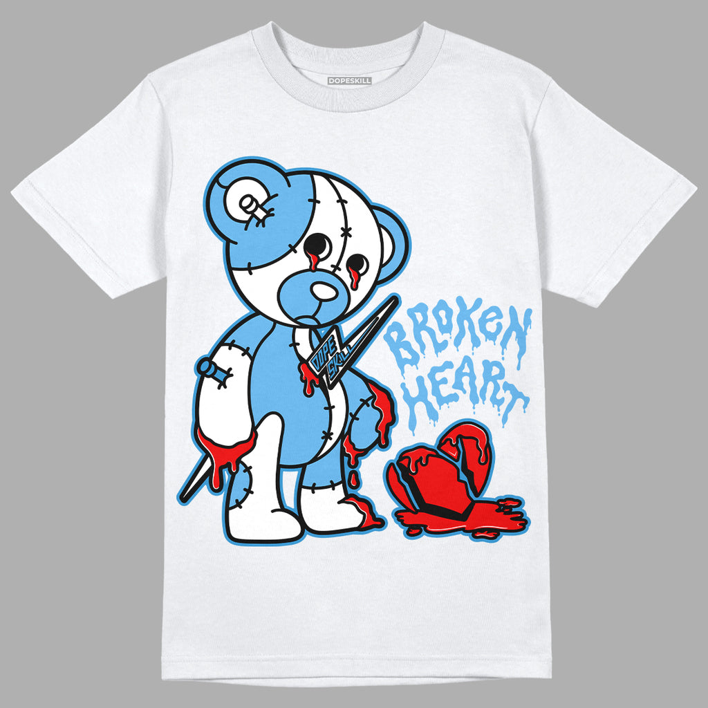 Broken Heart Unisex Shirt Match Dunk Low University Blue - White 