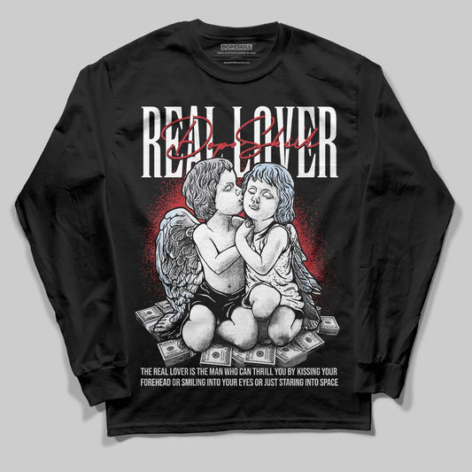 Jordan 5 Retro OG Black Metallic Reimagined DopeSkill Long Sleeve T-Shirt Real Lover Graphic Streetwear - Black