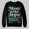 Vans Knu Stack Vintage Satin Dream Blue DopeSkill Sweatshirt Money Is Our Motive Typo Graphic Streetwear - Black