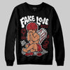 Jordan 5 Retro Fire Red Black Tongue (2025) DopeSkill Sweatshirt False Love Graphic Streetwear - Black