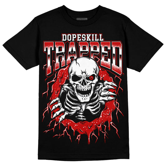 Jordan 6 Red Oreo DopeSkill T-Shirt Trapped Halloween Graphic Streewear - Black 