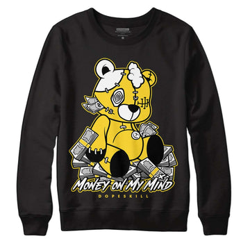 Jordan 4 Tour Yellow Thunder DopeSkill Sweatshirt MOMM Bear Graphic Streetwear - Black