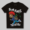 Royal Blue Sneakers DopeSkill Toddler Kids T-shirt Fear Fuels The Hustle Graphic Streetwear - Black