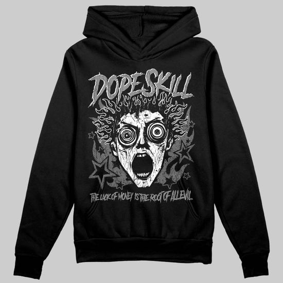 Jordan 4 “Black Cat” (2025) DopeSkill Hoodie Sweatshirt Root of Evil Graphic Streetwear - Black