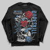 Jordan 12 Retro 'Melo' DopeSkill Long Sleeve T-Shirt Side Hustle Graphic Streetwear - Black