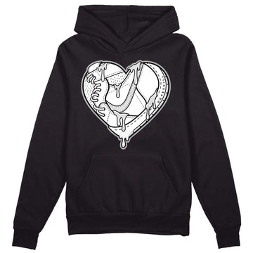 Dunk Low ‘Pure Platinum’ DopeSkill Hoodie Sweatshirt Heart Jordan 1 Graphic Streetwear - Black