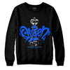 Royal Blue Sneakers DopeSkill Sweatshirt Queen Chess Graphic Streetwear - Black