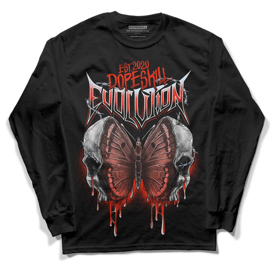 Jordan 6 Retro Toro Bravo DopeSkill Long Sleeve T-Shirt DopeSkill Evolution Graphic Streetwear - Black