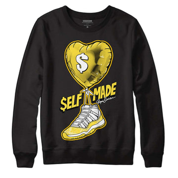 Jordan 11 Low 'Yellow Snakeskin' DopeSkill Sweatshirt Self Made Graphic Streetwear - Black