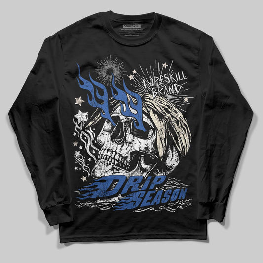 Jordan 1 Low Travis Scott x Fragment DopeSkill Long Sleeve T-Shirt Drip Season Graphic Streetwear - Black