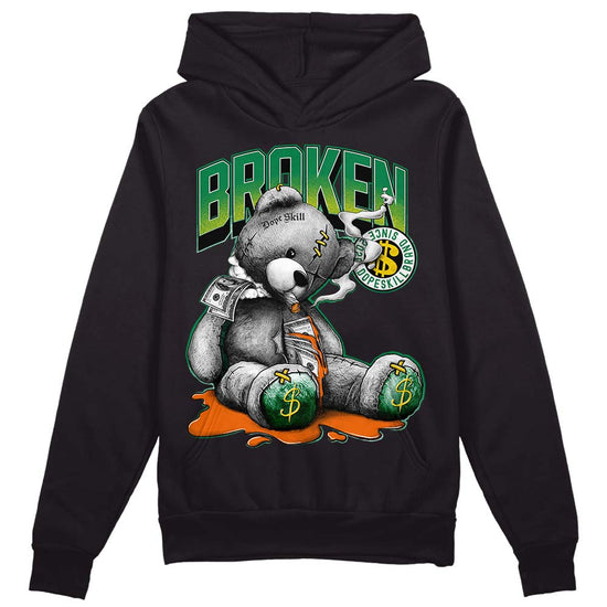 Green Sneakers DopeSkill Hoodie Sweatshirt Sick Bear Graphic Streetwear - Black 