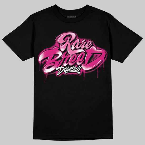 Rick Owens Pink Leather Low Sneakers DopeSkill T-Shirt Rare Breed Type Graphic Streetwear - Black