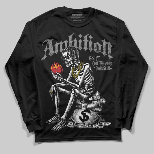 Jordan 4 “Black Cat” (2025) DopeSkill Long Sleeve T-Shirt Ambition Graphic Streetwear - Black