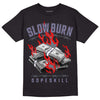 Jordan 5 Retro Low Indigo Haze DopeSkill T-Shirt Slow Burn Graphic Streetwear - Black