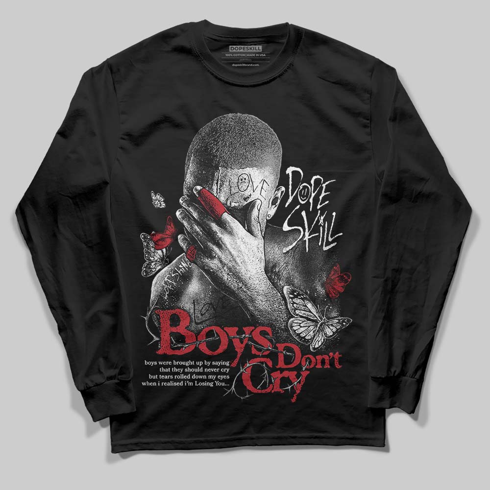 Jordan 14 Retro ‘Black Toe’ DopeSkill Long Sleeve T-Shirt Boys Don't Cry Graphic Streetwear - Black