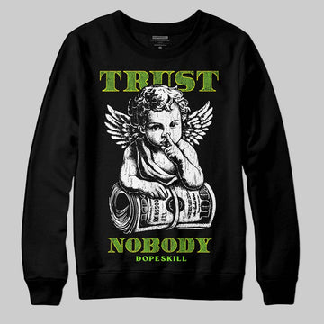 Neon Green Sneakers DopeSkill Sweatshirt Trust Nobody Graphic Streetwear - black