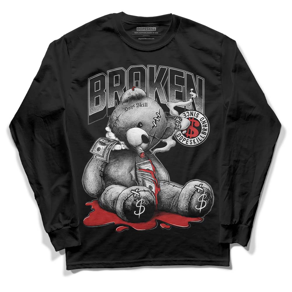 Jordan 1 High OG “Black/White” DopeSkill Long Sleeve T-Shirt Sick Bear Graphic Streetwear - Black