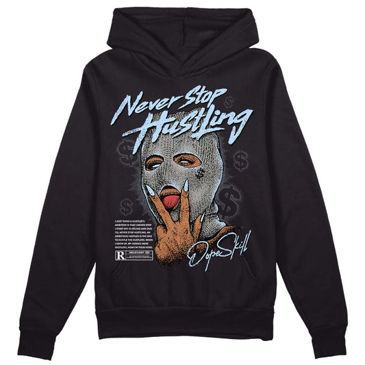 Jordan 11 Cool Grey DopeSkill Hoodie Sweatshirt Never Stop Hustling Graphic Streetwear - Black