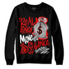 Jordan 12 “Cherry” DopeSkill Sweatshirt Real Ones Move In Silence Graphic Streetwear - Black 