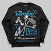 Jordan 4 Denim “Worn Blue” DopeSkill Long Sleeve T-Shirt Broken Bones Graphic Streetwear - black