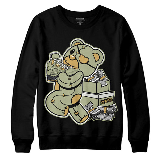 AJ 5 Jade Horizon DopeSkill Sweatshirt Bear Steals Sneaker Graphic