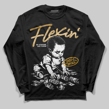 Jordan 12 Retro 'Taxi' 2025 DopeSkill Long Sleeve T-Shirt Flexin' Graphic Streetwear - Black