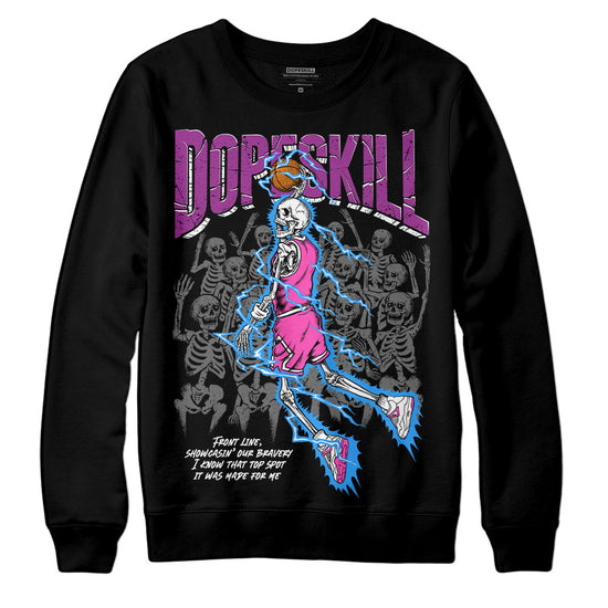 Jordan 4 GS “Hyper Violet” DopeSkill Sweatshirt Thunder Dunk Graphic Streetwear - Black