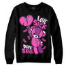 Jordan 4 GS “Hyper Violet” DopeSkill Sweatshirt Love Sick Graphic Streetwear - Black