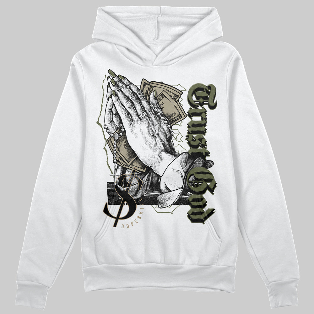 Air Max 90 Ballistic Neutral Olive DopeSkill Hoodie Sweatshirt Trust God Graphic Streetwear  - White