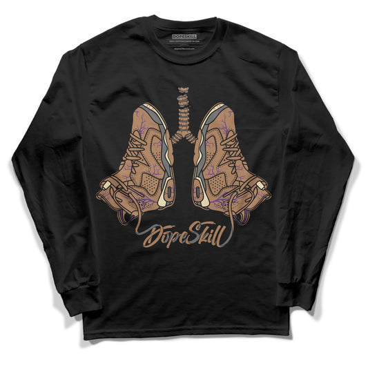 Jordan 6 WMNS Gore-Tex Brown Kelp DopeSkill Long Sleeve T-Shirt Breathe Graphic Streetwear - Black