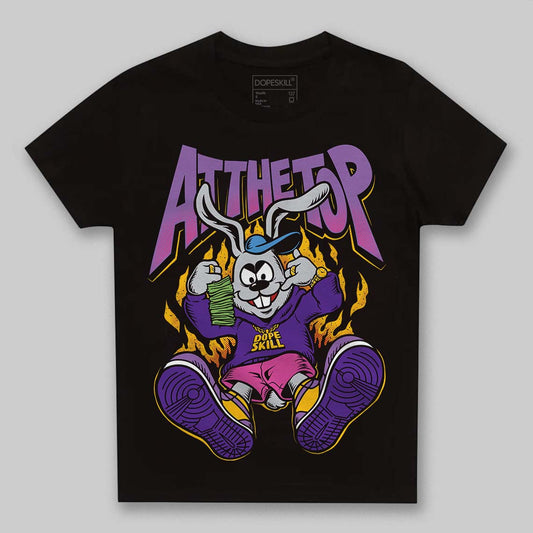 PURPLE Sneakers DopeSkill Toddler Kids T-shirt At The Top Graphic Streetwear - black