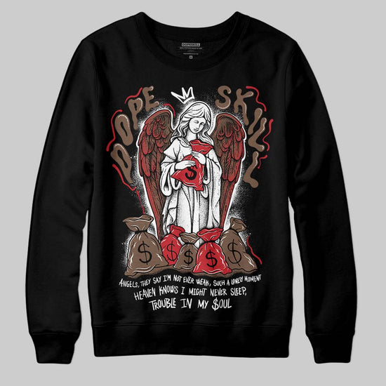 Jordan 9 'Olive' DopeSkill Sweatshirt Angels Graphic Streetwear - Black